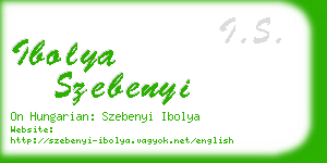 ibolya szebenyi business card